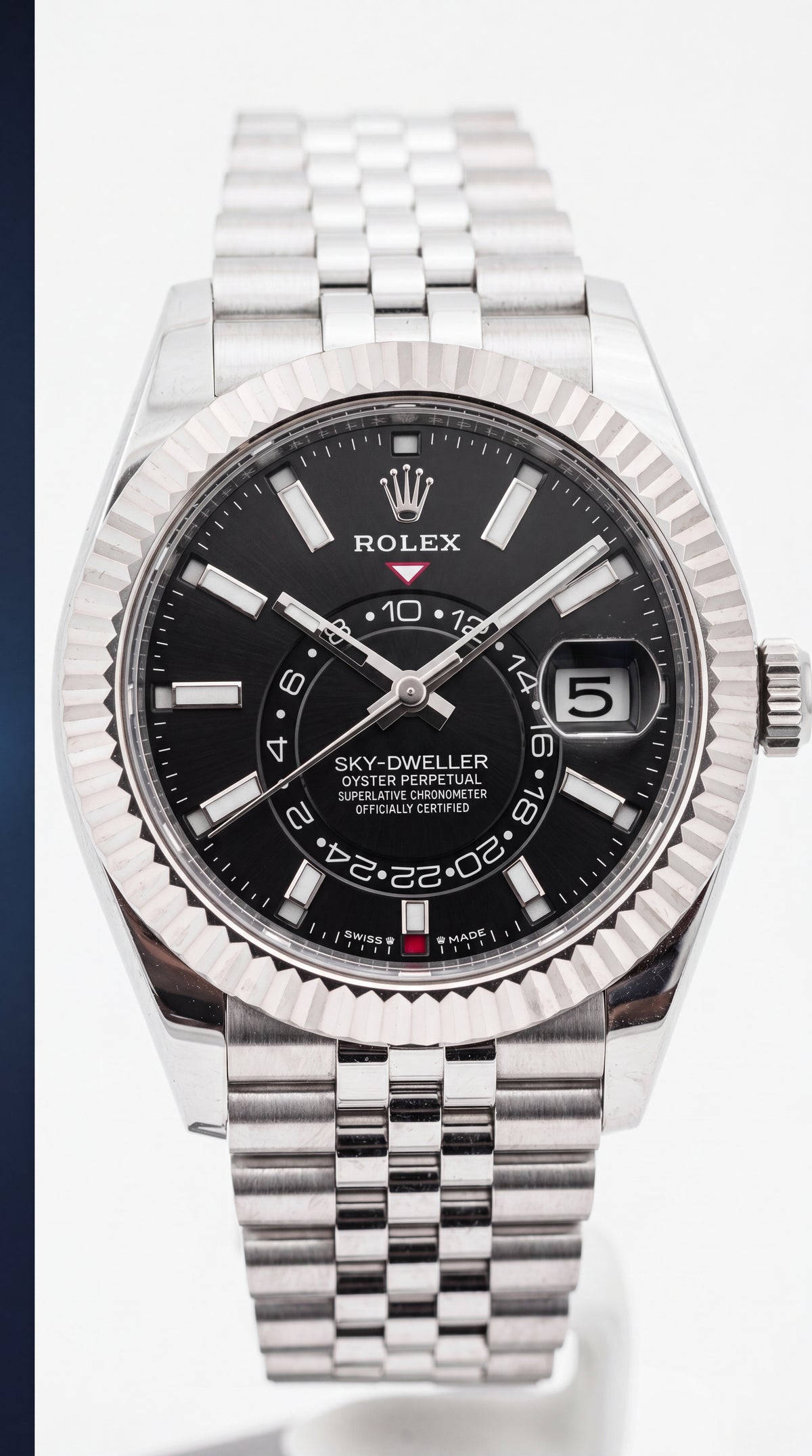 Rolex Sky-Dweller Black Dial Jubilee Premium Automatic Watch For Men | 42mm