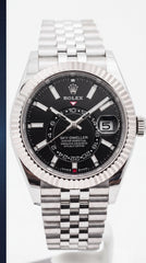 Rolex Sky-Dweller Black Dial Jubilee Premium Automatic Watch For Men | 42mm
