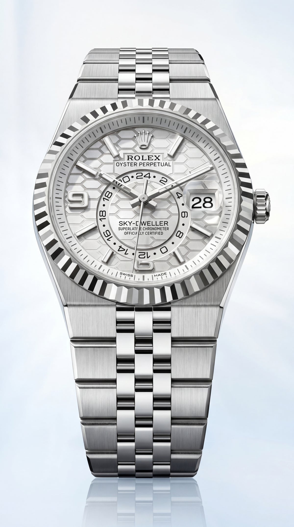 Rolex Land-Dweller White Dial Jubilee Premium Automatic Watch For Men | 40mm