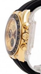 Rolex Cosmograph Daytona Gold Dial Oysterflex Premium Automatic Chronograph Watch For Men | 40mm