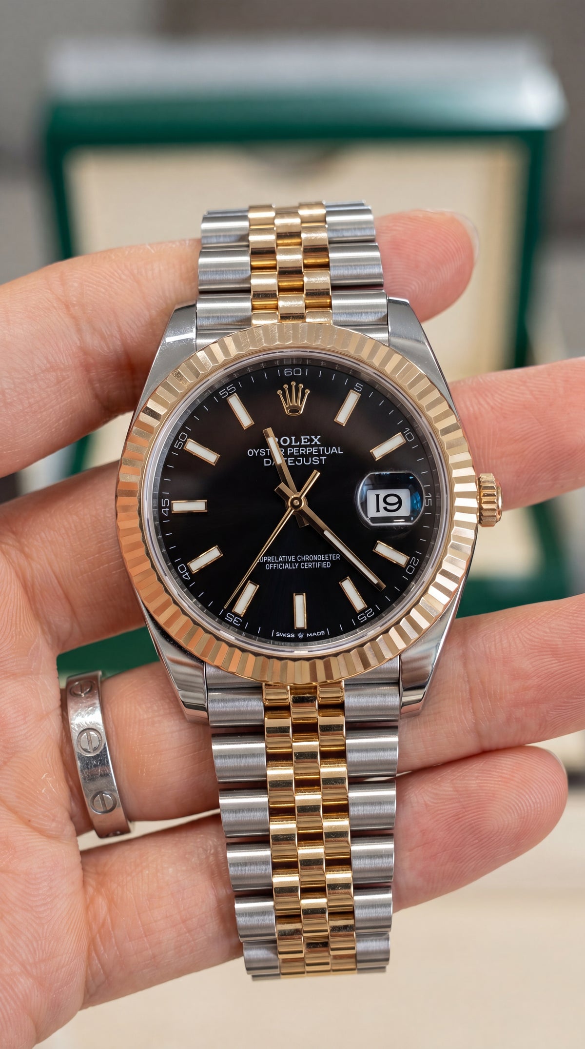 Rolex Datejust 41 Black Dial Two-Tone Jubilee Premium Automatic Watch For Men | 41mm