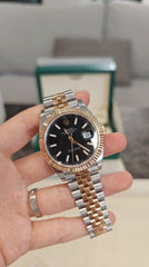 Rolex Datejust 41 Black Dial Two-Tone Jubilee Premium Automatic Watch For Men | 41mm