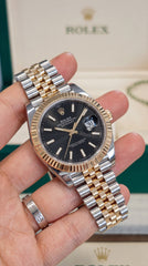 Rolex Datejust 41 Black Dial Two-Tone Jubilee Premium Automatic Watch For Men | 41mm