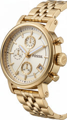 Fossil Boyfriend Chronograph Women's Watch | Gold Dial Gold Stainless Steel Bracelet | 7AA Premium Collection