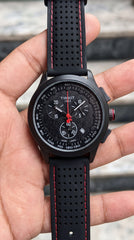 Tissot T-Race Vuelta Chronograph Black Dial Silicone Strap Men's Watch | 7AA Premium Collection