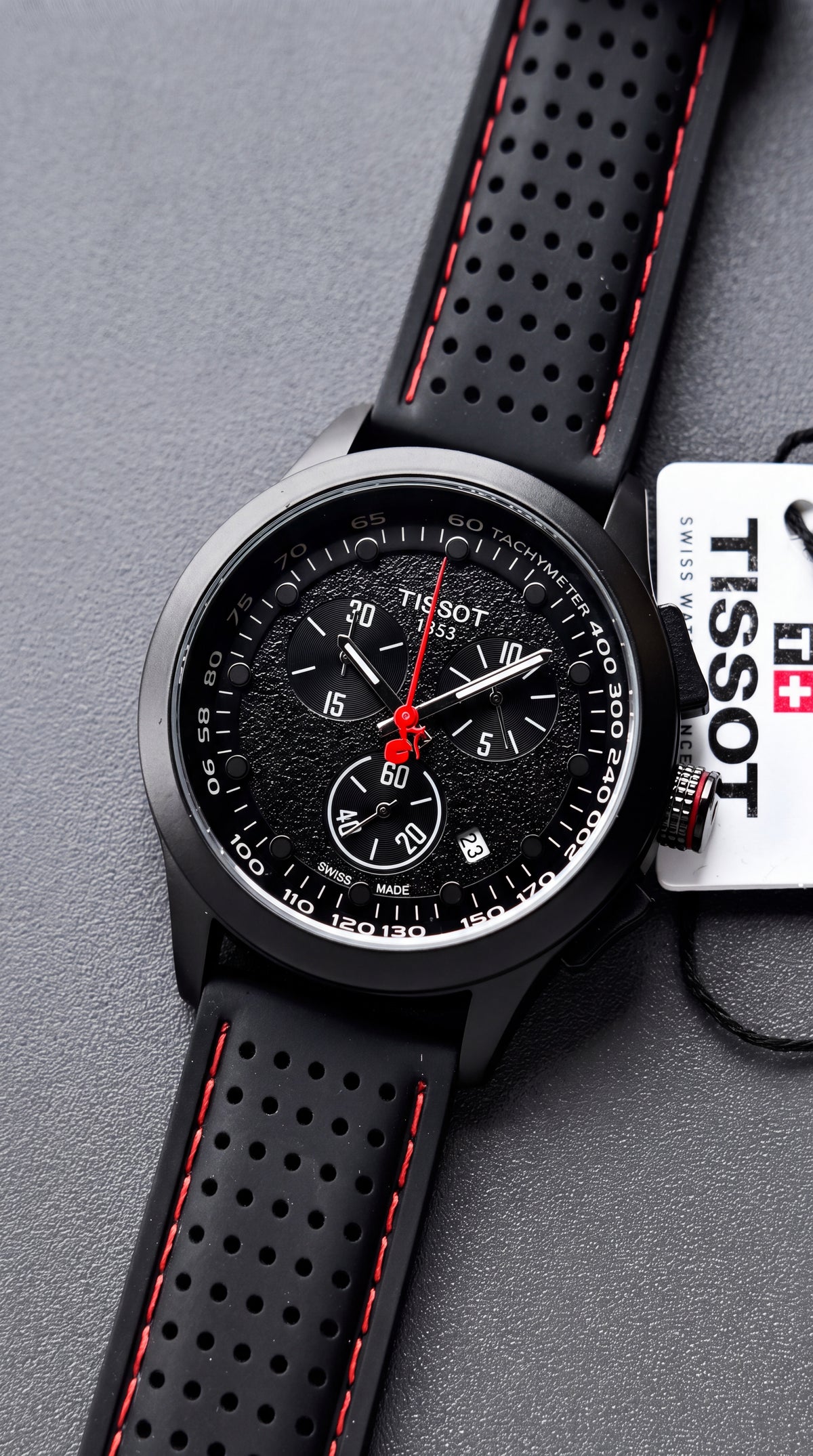 Tissot T-Race Vuelta Chronograph Black Dial Silicone Strap Men's Watch | 7AA Premium Collection