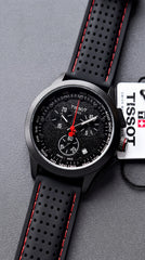 Tissot T-Race Vuelta Chronograph Black Dial Silicone Strap Men's Watch | 7AA Premium Collection