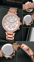 Michael Kors Parker MK5491 Rose Gold Chronograph Women's Watch | 7AA Premium Collection