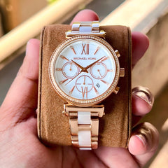 Michael Kors Sofie Rose Gold Women's Watch | Pink Dial Chronograph | 38mm