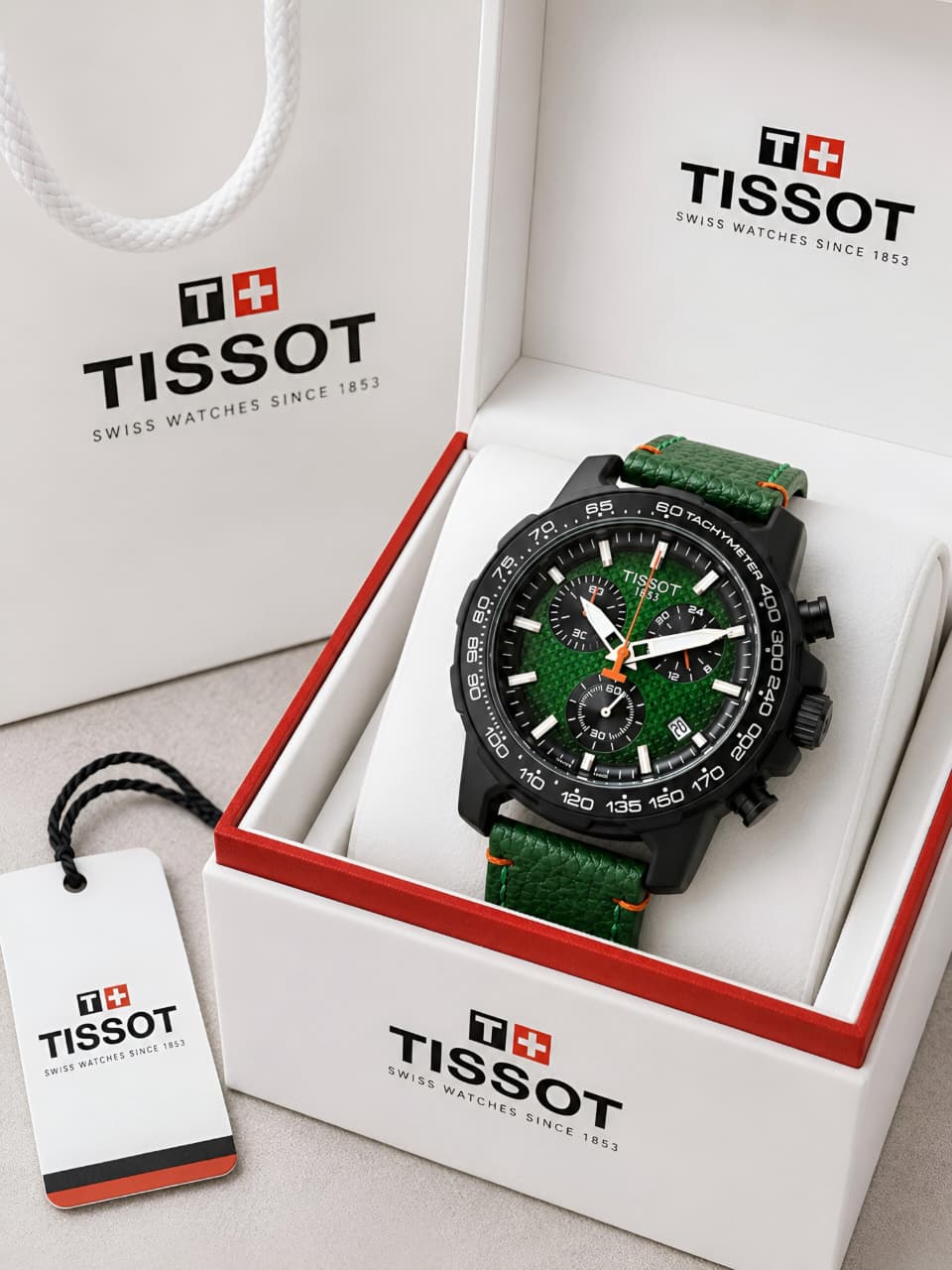 Tissot Supersport Chrono XL 45.5mm Men's Watch | Green Dial Chronograph