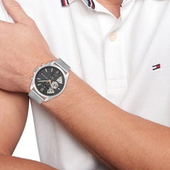 Tommy Hilfiger Baker Chronograph TH1710646 Men's Premium Watch | Silver Mesh Strap