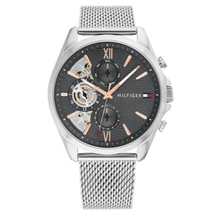 Tommy Hilfiger Baker Chronograph TH1710646 Men's Premium Watch | Silver Mesh Strap