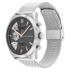 Tommy Hilfiger Baker Chronograph TH1710646 Men's Premium Watch | Silver Mesh Strap